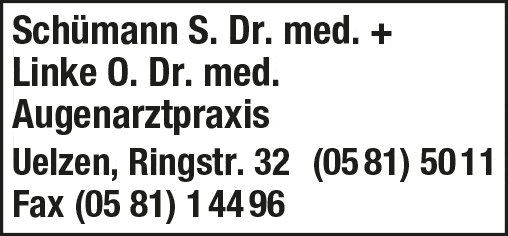 Kundenbild groß 1 Schümann S. Dr.med. + Linke O. Dr.med. Augenarztpraxis