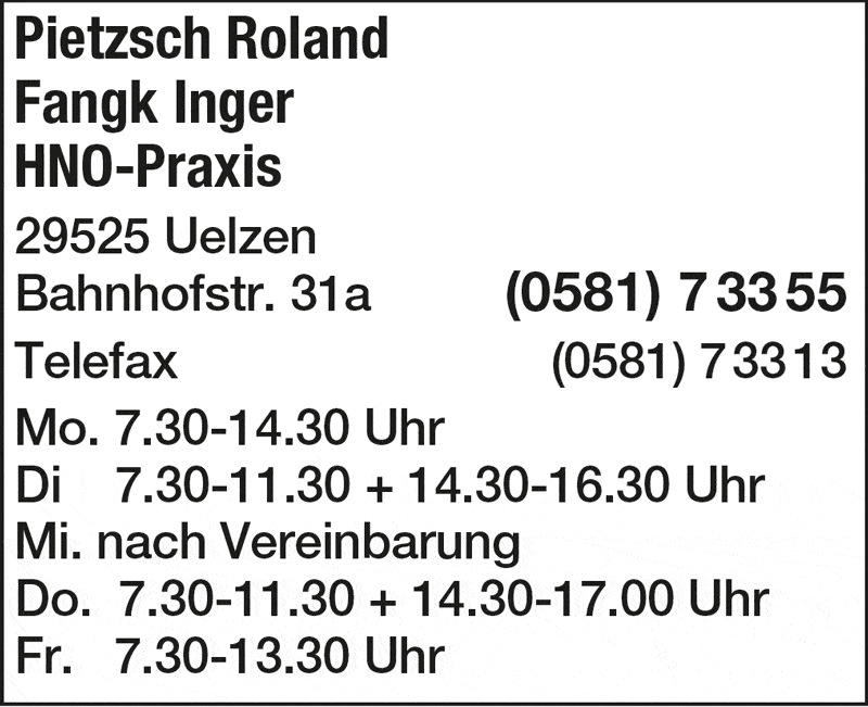 Kundenbild groß 1 Pietzsch Roland HNO-Praxis