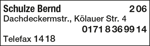 Kundenbild groß 1 Schulze Bernd Dachdeckermeister