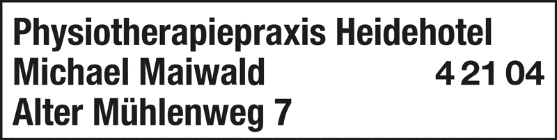 Kundenbild groß 1 Physiotherapiepraxis Heidehotel