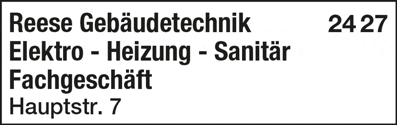 Kundenbild groß 1 Reese Wilhelm Elektromeister