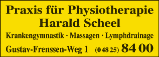 Anzeige Scheel Harald Physiotherapie