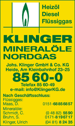 Anzeige Klinger GmbH & Co KG Mineralöle Johannes