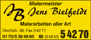 Anzeige Bielfeldt Jens Malermeister