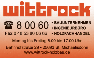 Anzeige Wittrock GmbH & Co. KG Bauunternehmen