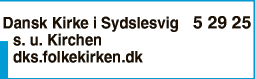 Anzeige Dansk Kirke i Sydslesvig