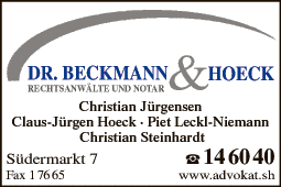 Anzeige Dr. Beckmann & Hoeck Rechtsanwälte und Notare