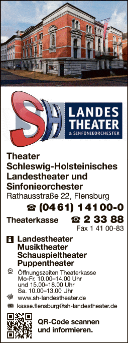 Anzeige Schleswig-Holsteinisches Landestheater u. Sinfonieorchester GmbH