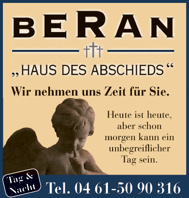 Anzeige Haus des Abschieds Inh. Ralf Beran Bestattungsinstitut