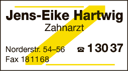 Anzeige Hartwig Jens-Eike Zahnarzt