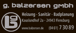 Anzeige Heizung-Sanitär G. Balzersen GmbH
