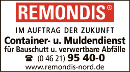 Anzeige REMONDIS GmbH & Co. KG Region Nord Wasserwirtschaft