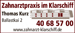 Anzeige Kurz Thomas Zahnarzt - Zahnarztpraxis im Klarschiff