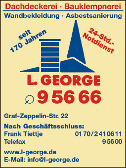 Anzeige Dachdeckerei L. George GmbH