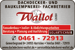 Anzeige Wallot GmbH Dachdeckerei und Bauklempnerei