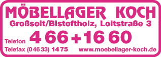 Anzeige Möbellager Koch GmbH & Co. KG
