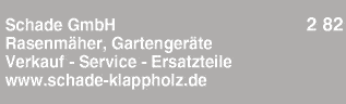 Anzeige Schade Ernst-Uwe Motorenfachwerkstatt GmbH