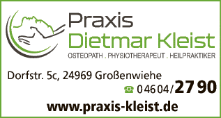 Anzeige Praxis Dietmar Kleist Physiotherapie, Osteopathie