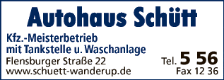 Anzeige Autohaus Schütt Inh. Burghard Schütt Kraftfahrzeugmechanikermeister