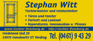 Anzeige Witt Stephan Tischlermeister