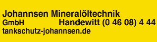 Anzeige Johannsen Mineraloeltechnik GmbH
