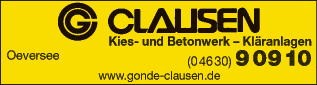 Anzeige Clausen Gonde Kies- und Betonwerk Oeversee GmbH