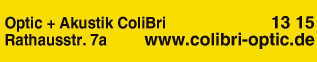Anzeige ColiBri - Optic Inh. O. Gerhardt