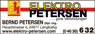 Anzeige Elektro Petersen Inh. Bernd Petersen