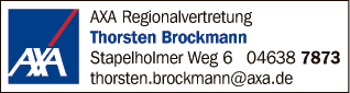 Anzeige AXA Regionalvertretung Thorsten Brockmann Versicherungsfachmann