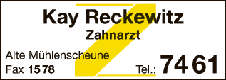 Anzeige Reckewitz Kay Zahnarzt