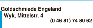 Anzeige Engeland Ilke Goldschmiede