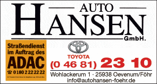 Anzeige Auto Hansen GmbH