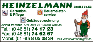 Anzeige Heinzelmann GmbH & Co. KG Hausmeisterservice