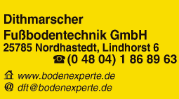 Anzeige Dithmarscher Fußbodentechnik GmbH