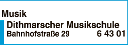 Anzeige Dithmarscher Musikschule