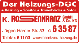 Anzeige Rosenkranz Klaus Heizung - Sanitär
