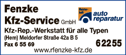 Anzeige Fenzke Kfz-Service GmbH KFZ-Reparaturen