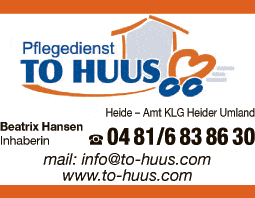 Anzeige Pflegedienst TO HUUS Beatrix Hansen