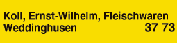 Anzeige Koll Ernst-Wilhelm Fleischwaren