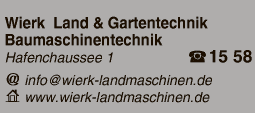 Anzeige Ole Wierk Land- und Baumaschinentechnik
