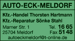 Anzeige Auto-Eck Meldorf Inh. Sönke Stahl Autoreparaturen