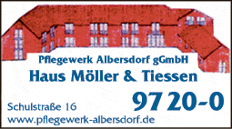 Anzeige Pflegewerk Albersdorf gGmbH Haus Möller & Tiessen