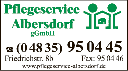 Anzeige Ambulanter Pflegedienst Pflegeservice Albersdorf gGmbH