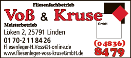 Anzeige Voß & Kruse GmbH Fliesenfachbetrieb