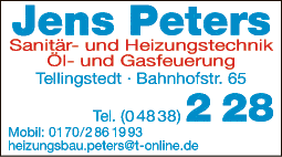 Anzeige Peters Jens Sanitär- und Heizungstechnik