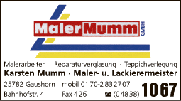 Anzeige Maler Mumm GmbH Maler- und Lackierermeister