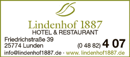 Anzeige Lindenhof 1887 Hotel