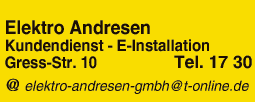 Anzeige Elektro Andresen GmbH