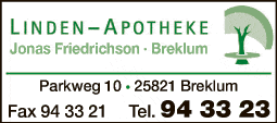 Anzeige Linden-Apotheke Jonas Friedrichson