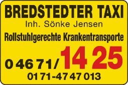 Anzeige Bredstedter Taxi Sönke Jensen